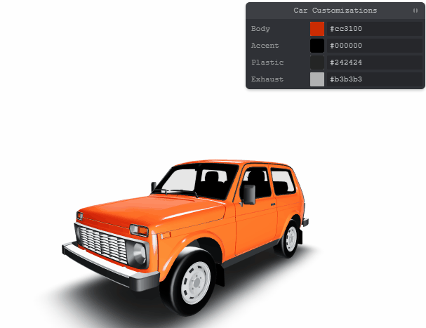 3D car customizations animation